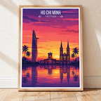 Ho Chi Minh - Vietnam - Travel Poster Vintage Style Wall Art Print - Art Print - Travel Art Poster