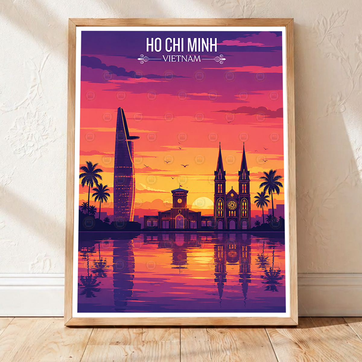 Ho Chi Minh - Vietnam - Travel Poster Vintage Style Wall Art Print - Art Print - Travel Art Poster