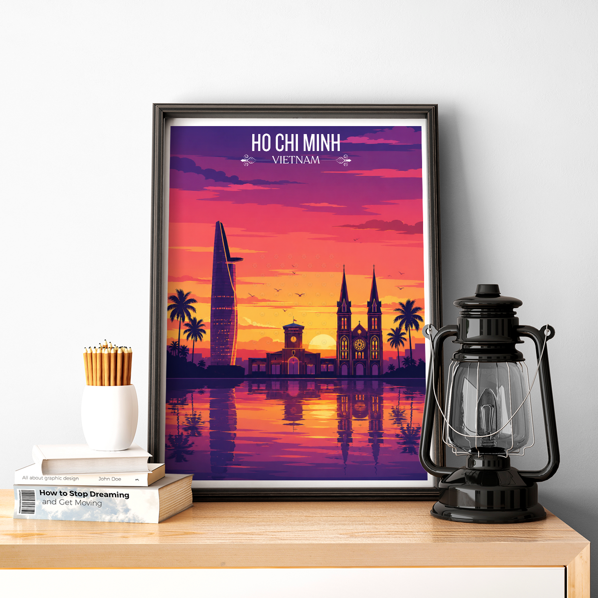 Ho Chi Minh - Vietnam - Travel Poster Vintage Style Wall Art Print - Art Print - Travel Art Poster
