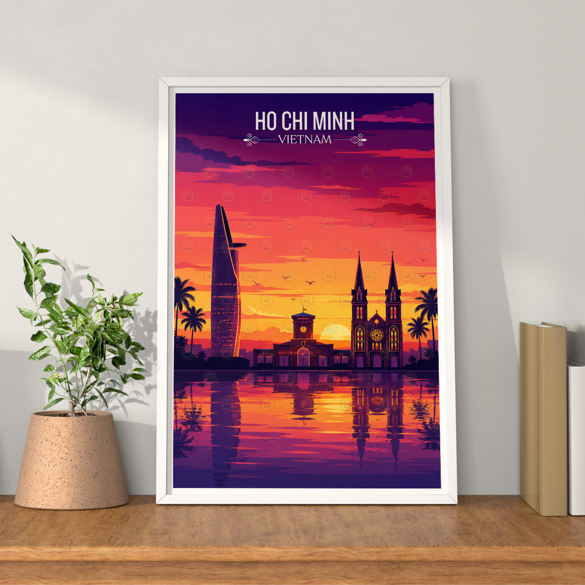 Ho Chi Minh - Vietnam - Travel Poster Vintage Style Wall Art Print - Art Print - Travel Art Poster
