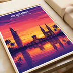 Ho Chi Minh - Vietnam - Travel Poster Vintage Style Wall Art Print - Art Print - Travel Art Poster