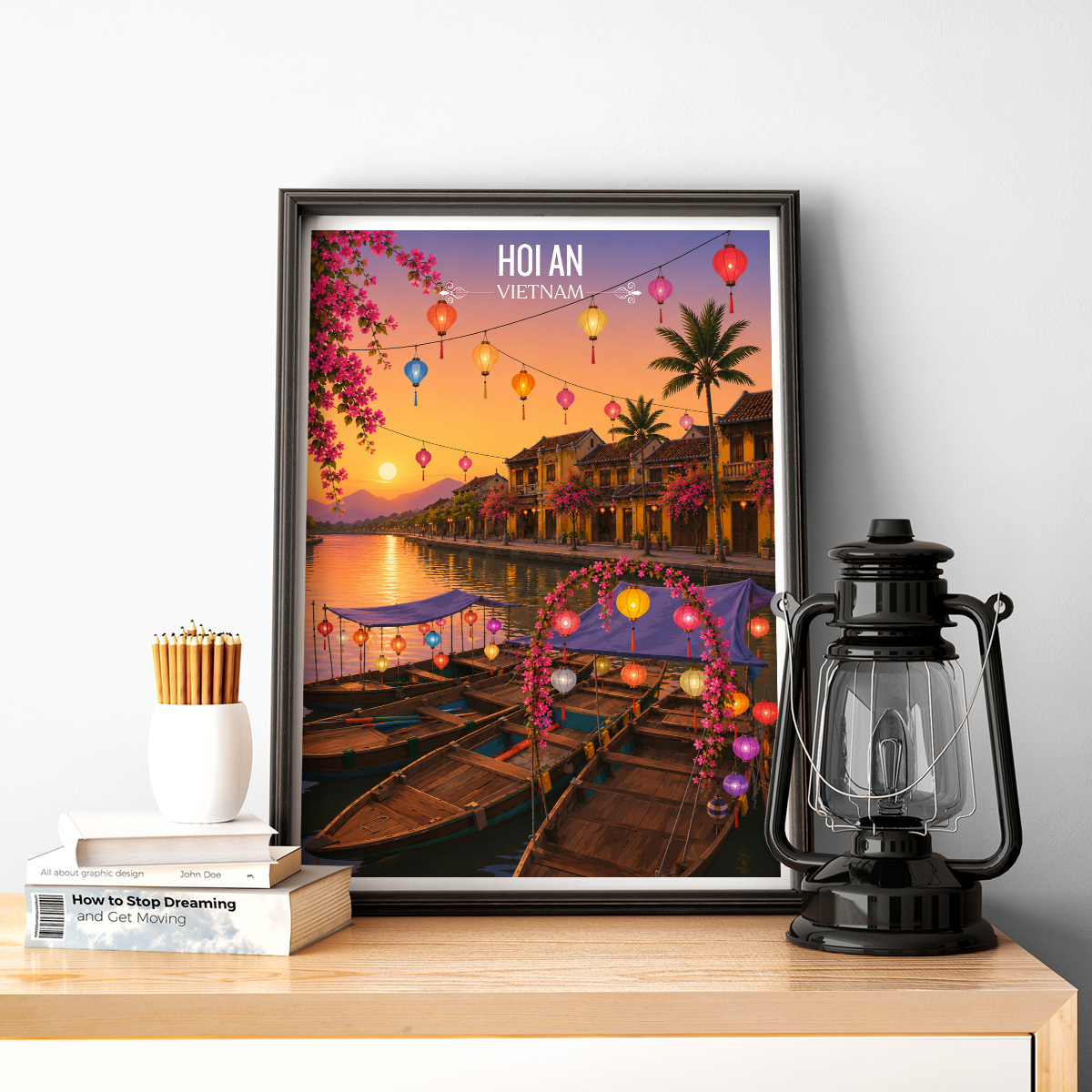 Hoi An - Vietnam - Travel Poster Vintage Style Wall Art Print - Art Print - Travel Art Poster