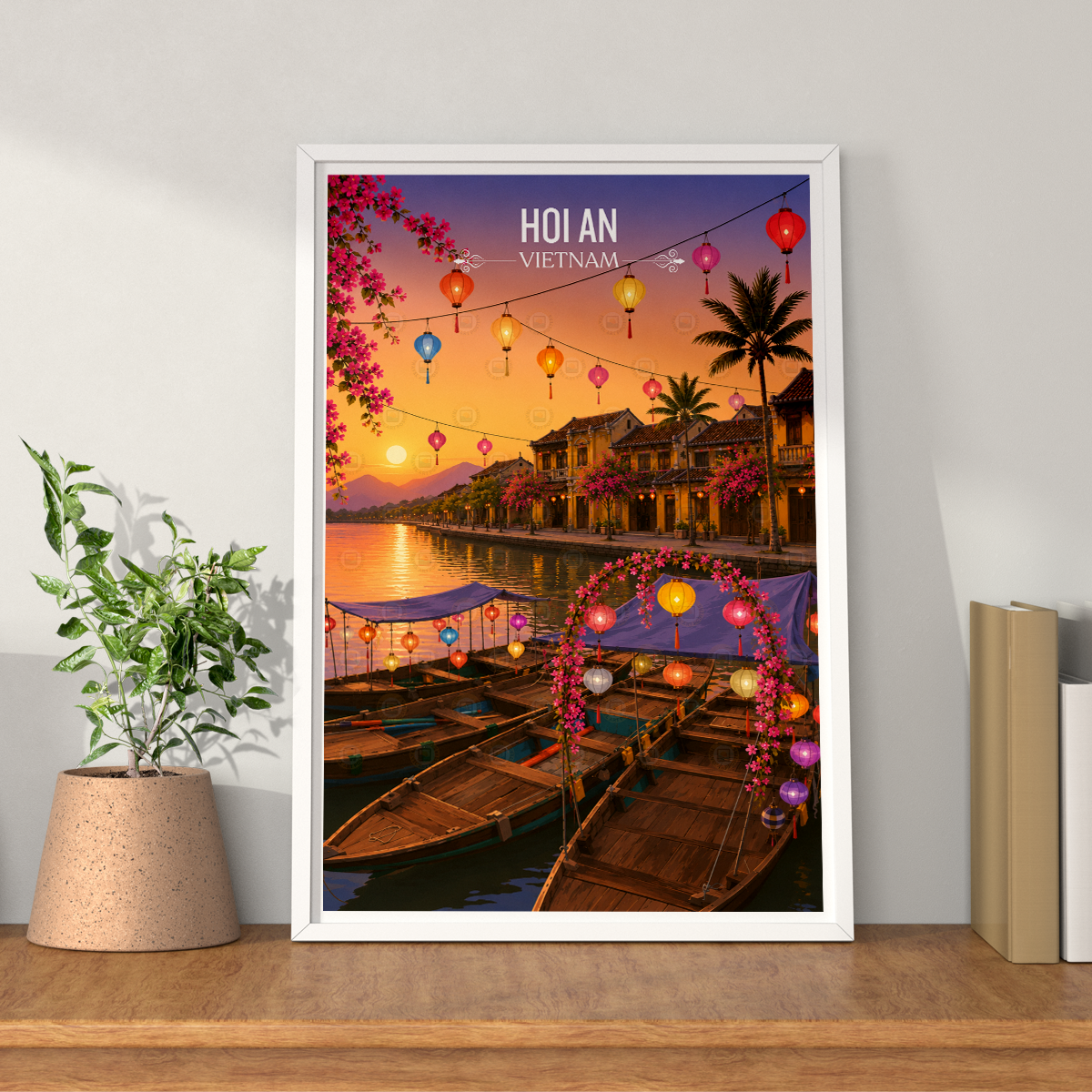 Hoi An - Vietnam - Travel Poster Vintage Style Wall Art Print - Art Print - Travel Art Poster