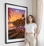 Hoi An - Vietnam - Travel Poster Vintage Style Wall Art Print - Art Print - Travel Art Poster