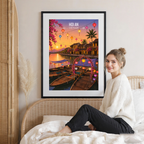Hoi An - Vietnam - Travel Poster Vintage Style Wall Art Print - Art Print - Travel Art Poster