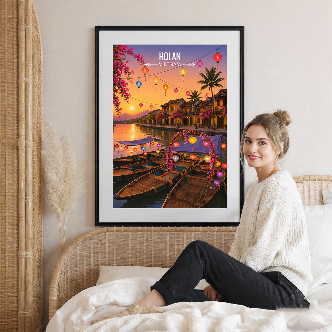 Hoi An - Vietnam - Travel Poster Vintage Style Wall Art Print - Art Print - Travel Art Poster