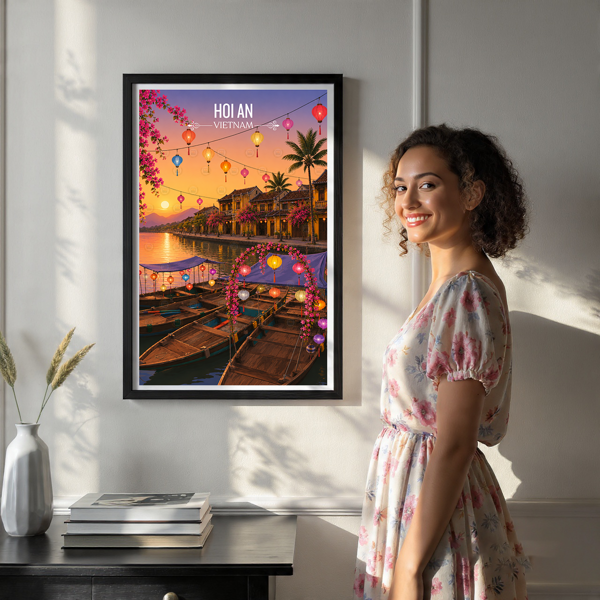 Hoi An - Vietnam - Travel Poster Vintage Style Wall Art Print - Art Print - Travel Art Poster