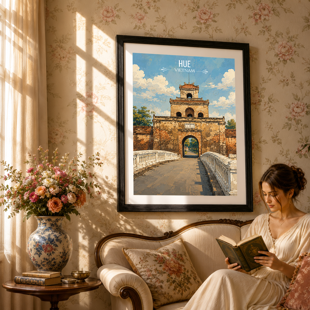 Hue - Vietnam - Travel Poster Vintage Style Wall Art Print - Art Print - Travel Art Poster