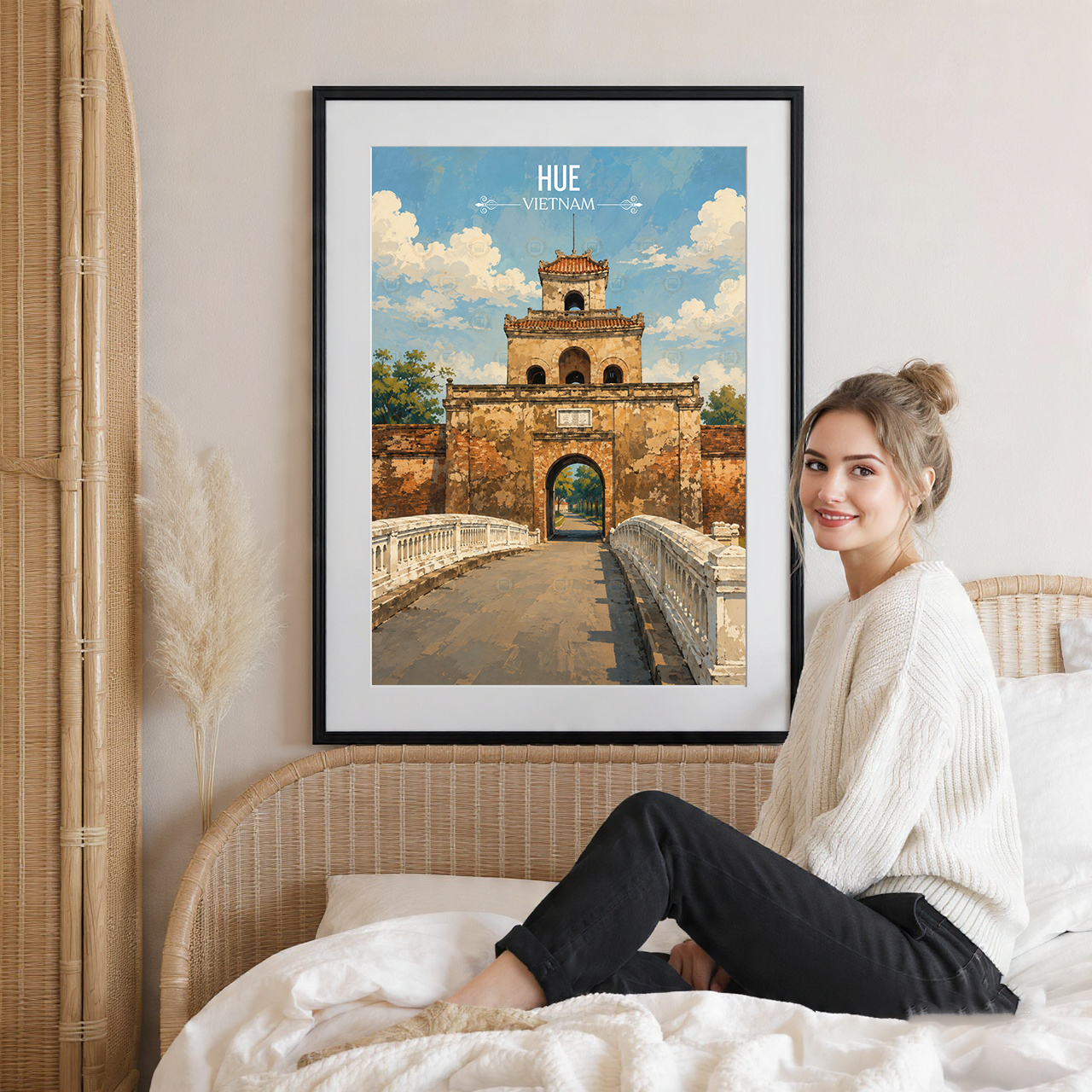 Hue - Vietnam - Travel Poster Vintage Style Wall Art Print - Art Print - Travel Art Poster