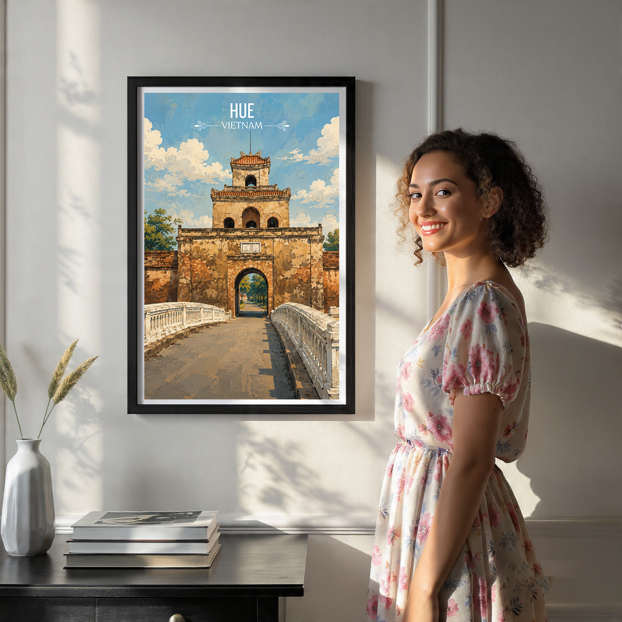 Hue - Vietnam - Travel Poster Vintage Style Wall Art Print - Art Print - Travel Art Poster