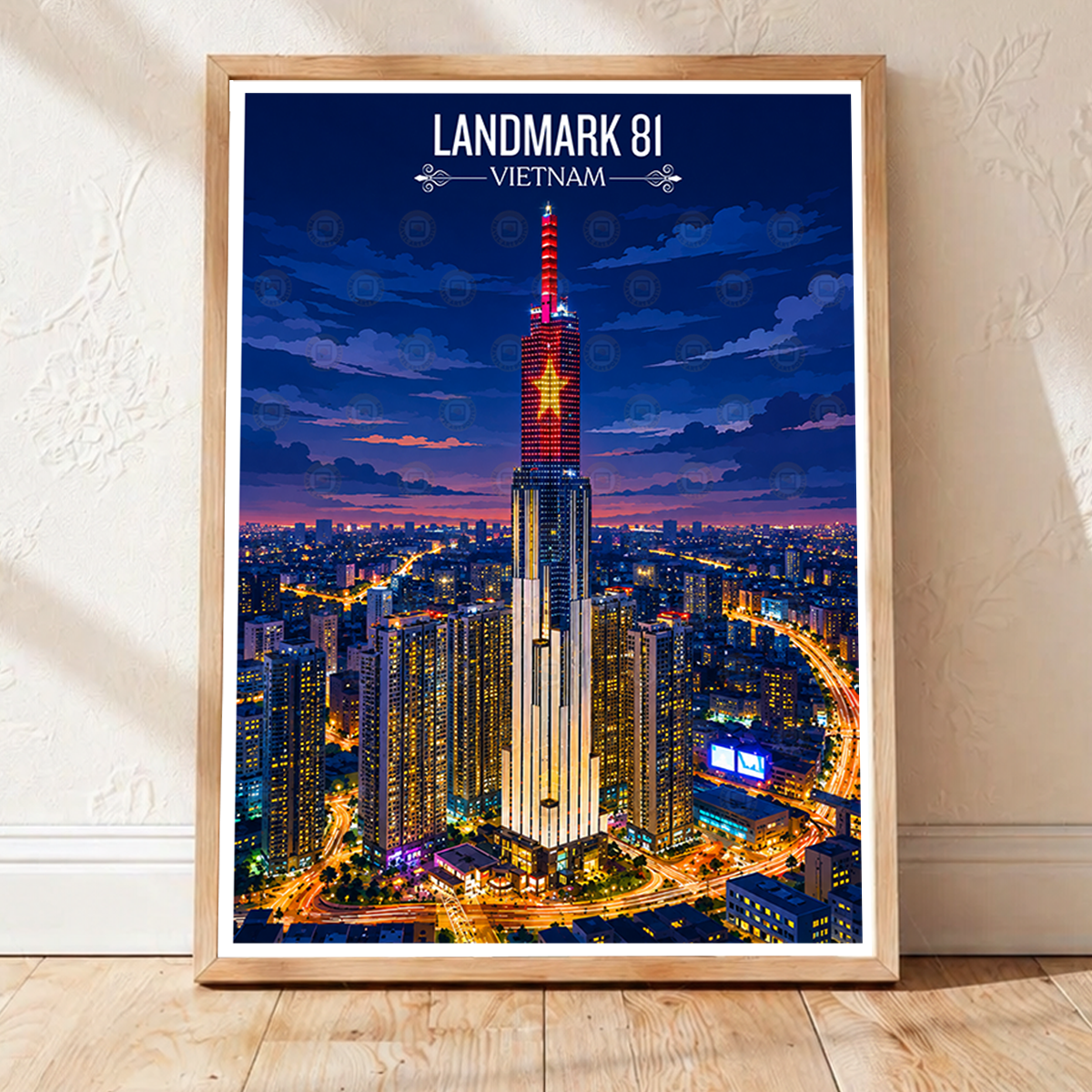 Landmark 81 - Vietnam - Travel Poster Vintage Style Wall Art Print - Art Print - Travel Art Poster