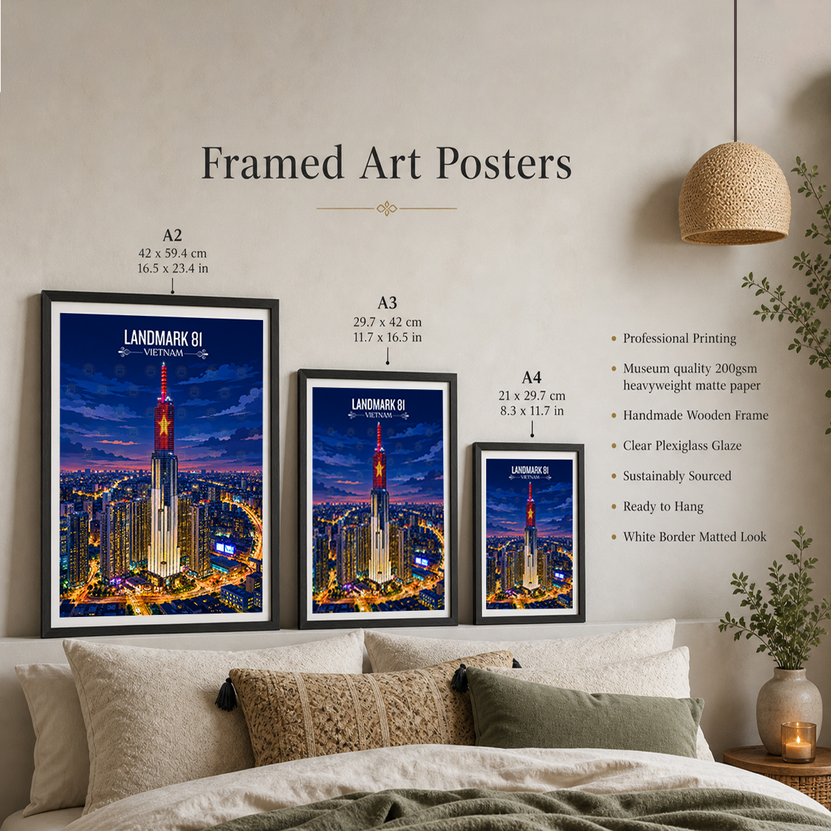 Landmark 81 - Vietnam - Travel Poster Vintage Style Wall Art Print - Art Print - Travel Art Poster