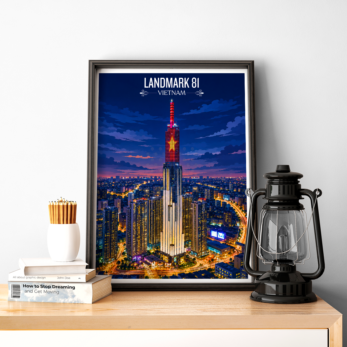 Landmark 81 - Vietnam - Travel Poster Vintage Style Wall Art Print - Art Print - Travel Art Poster