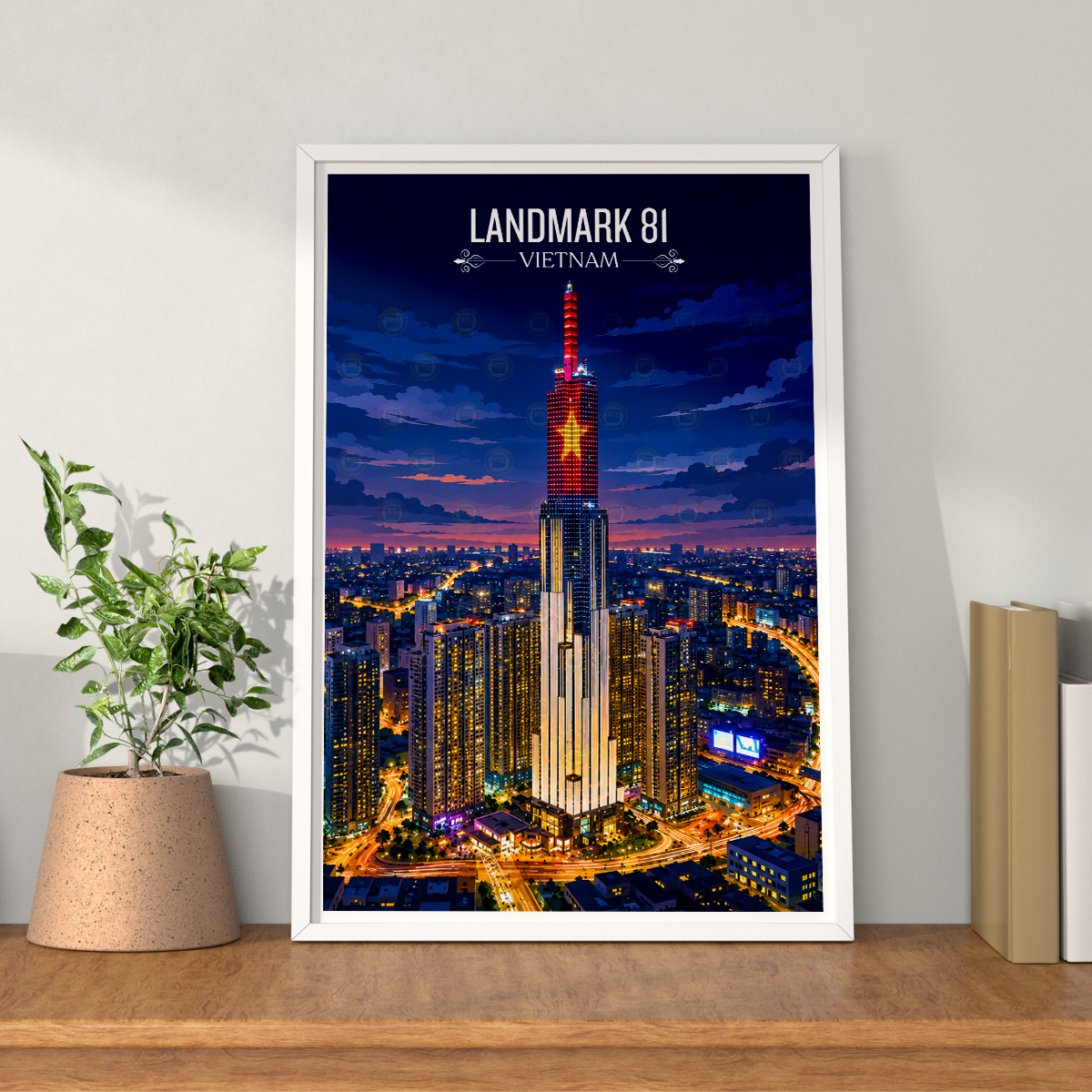 Landmark 81 - Vietnam - Travel Poster Vintage Style Wall Art Print - Art Print - Travel Art Poster