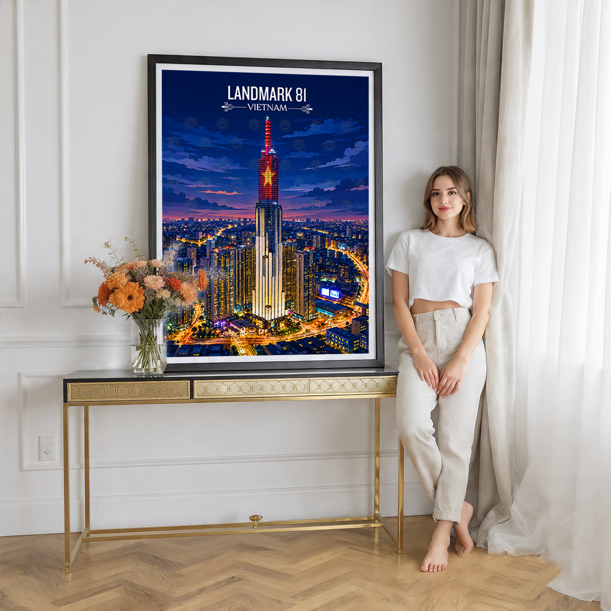 Landmark 81 - Vietnam - Travel Poster Vintage Style Wall Art Print - Art Print - Travel Art Poster