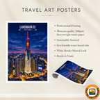 Landmark 81 - Vietnam - Travel Poster Vintage Style Wall Art Print - Art Print - Travel Art Poster