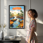 Mekong Delta - Vietnam - Travel Poster Vintage Style Wall Art Print - Art Print - Travel Art Poster