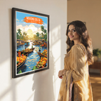Mekong Delta - Vietnam - Travel Poster Vintage Style Wall Art Print - Art Print - Travel Art Poster