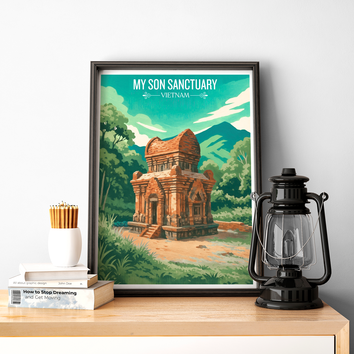 My Son Sactuary - Vietnam - Travel Poster Vintage Style Wall Art Print - Art Print - Travel Art Poster