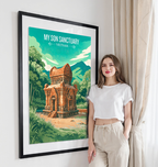 My Son Sactuary - Vietnam - Travel Poster Vintage Style Wall Art Print - Art Print - Travel Art Poster