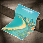 Nha Trang Beach - Vietnam - Travel Poster Vintage Style Wall Art Print - Art Print - Travel Art Poster
