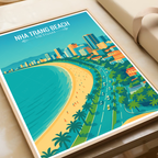 Nha Trang Beach - Vietnam - Travel Poster Vintage Style Wall Art Print - Art Print - Travel Art Poster