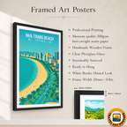 Nha Trang Beach - Vietnam - Travel Poster Vintage Style Wall Art Print - Art Print - Travel Art Poster