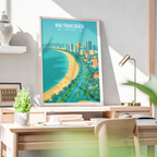 Nha Trang Beach - Vietnam - Travel Poster Vintage Style Wall Art Print - Art Print - Travel Art Poster