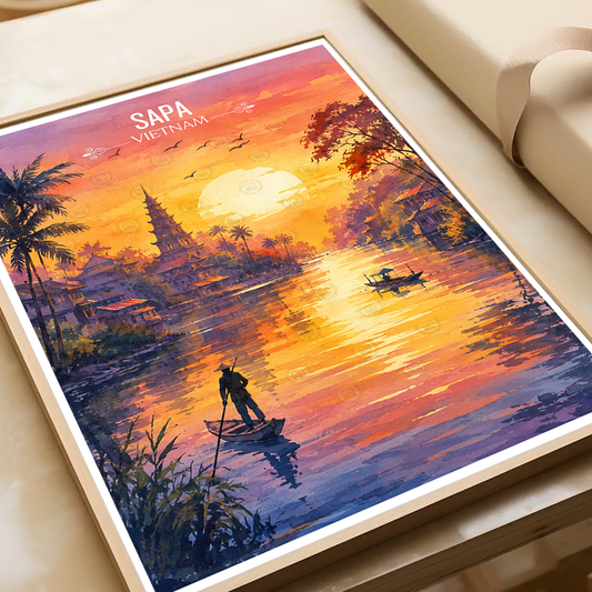 Sapa - Vietnam - Travel Poster Vintage Style Wall Art Print - Art Print - Travel Art Poster