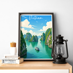 Vietnam - Travel Poster Vintage Style Wall Art Print - Art Print - Travel Art Poster