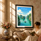 Vietnam - Travel Poster Vintage Style Wall Art Print - Art Print - Travel Art Poster