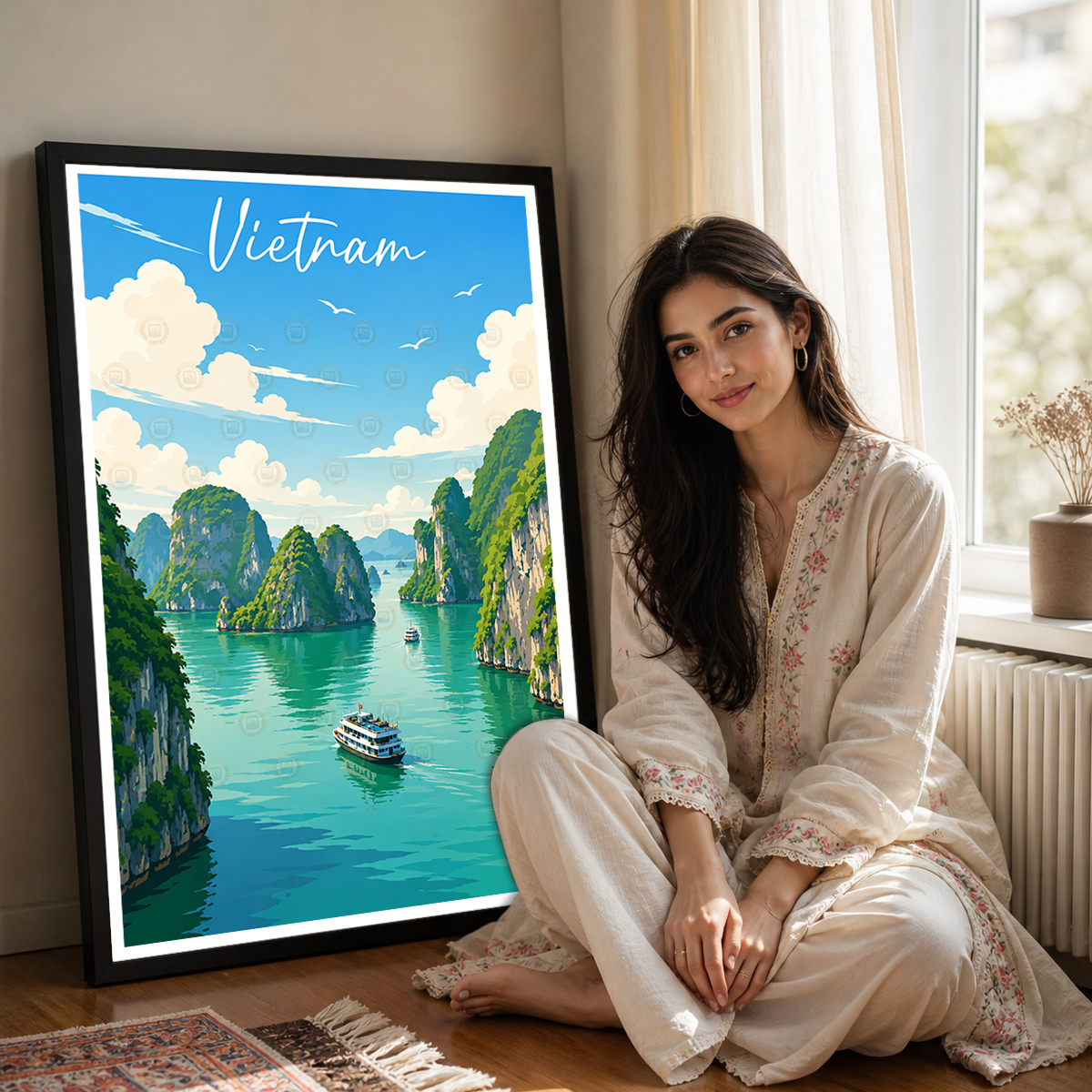 Vietnam - Travel Poster Vintage Style Wall Art Print - Art Print - Travel Art Poster