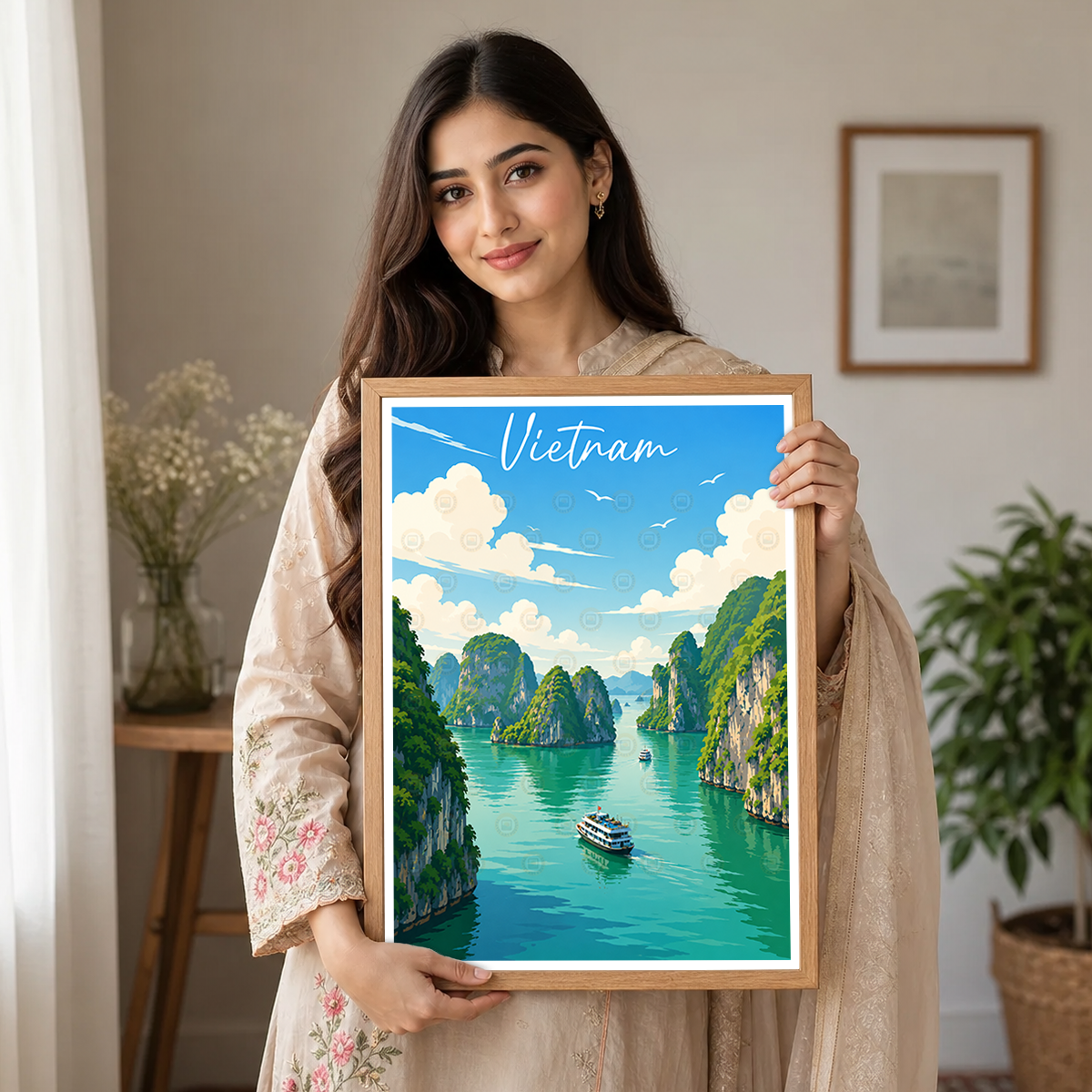 Vietnam - Travel Poster Vintage Style Wall Art Print - Art Print - Travel Art Poster