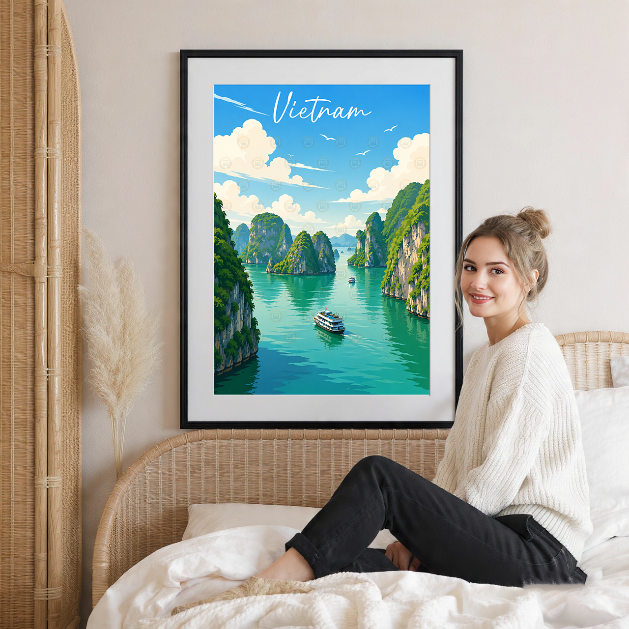 Vietnam - Travel Poster Vintage Style Wall Art Print - Art Print - Travel Art Poster