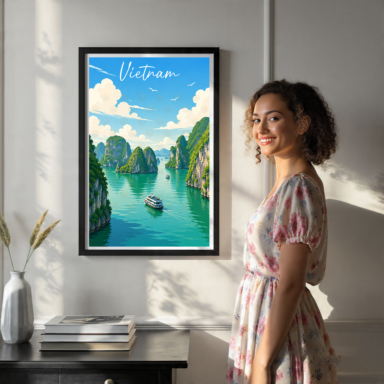 Vietnam - Travel Poster Vintage Style Wall Art Print - Art Print - Travel Art Poster