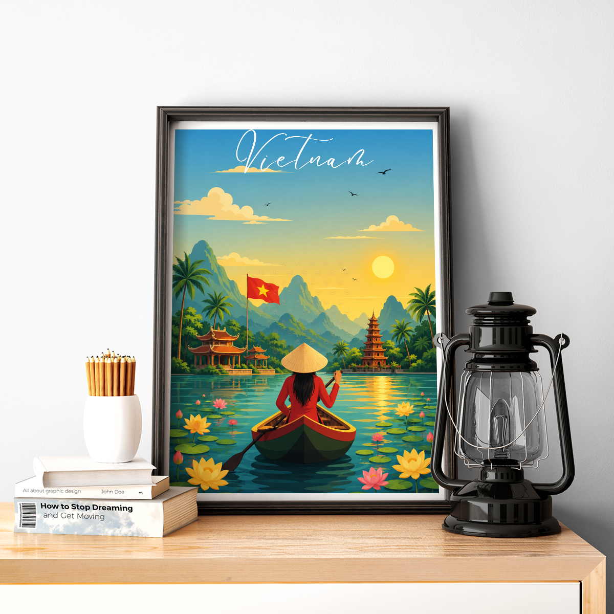 Vietnam - Travel Poster Vintage Style Wall Art Print - Art Print - Travel Art Poster