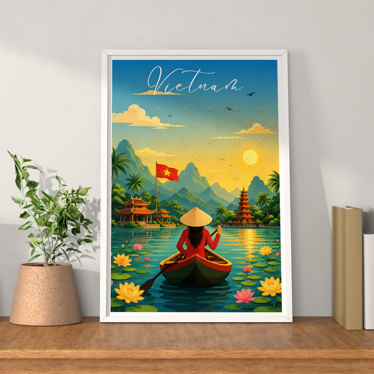 Vietnam - Travel Poster Vintage Style Wall Art Print - Art Print - Travel Art Poster