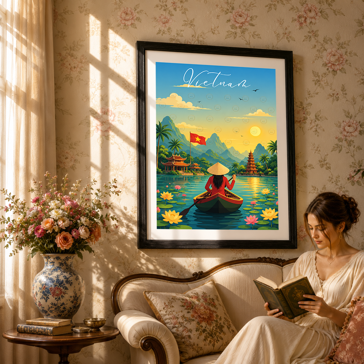 Vietnam - Travel Poster Vintage Style Wall Art Print - Art Print - Travel Art Poster