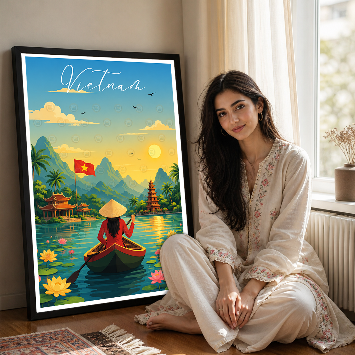 Vietnam - Travel Poster Vintage Style Wall Art Print - Art Print - Travel Art Poster