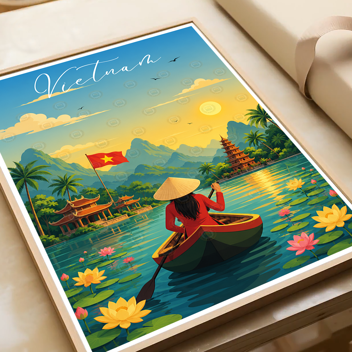 Vietnam - Travel Poster Vintage Style Wall Art Print - Art Print - Travel Art Poster