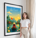 Vietnam - Travel Poster Vintage Style Wall Art Print - Art Print - Travel Art Poster