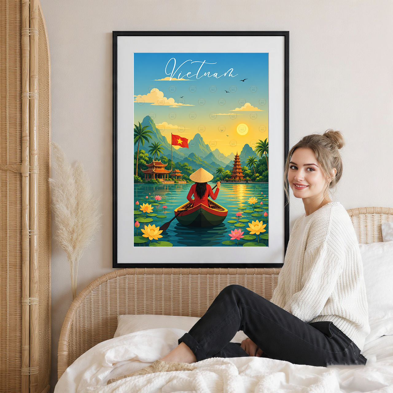 Vietnam - Travel Poster Vintage Style Wall Art Print - Art Print - Travel Art Poster