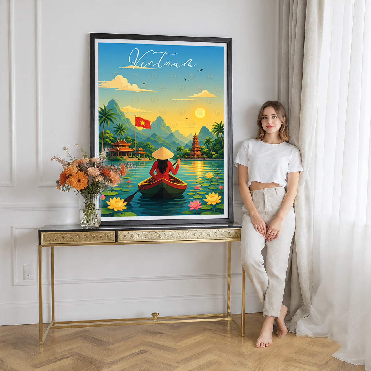 Vietnam - Travel Poster Vintage Style Wall Art Print - Art Print - Travel Art Poster