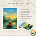 Vietnam - Travel Poster Vintage Style Wall Art Print - Art Print - Travel Art Poster
