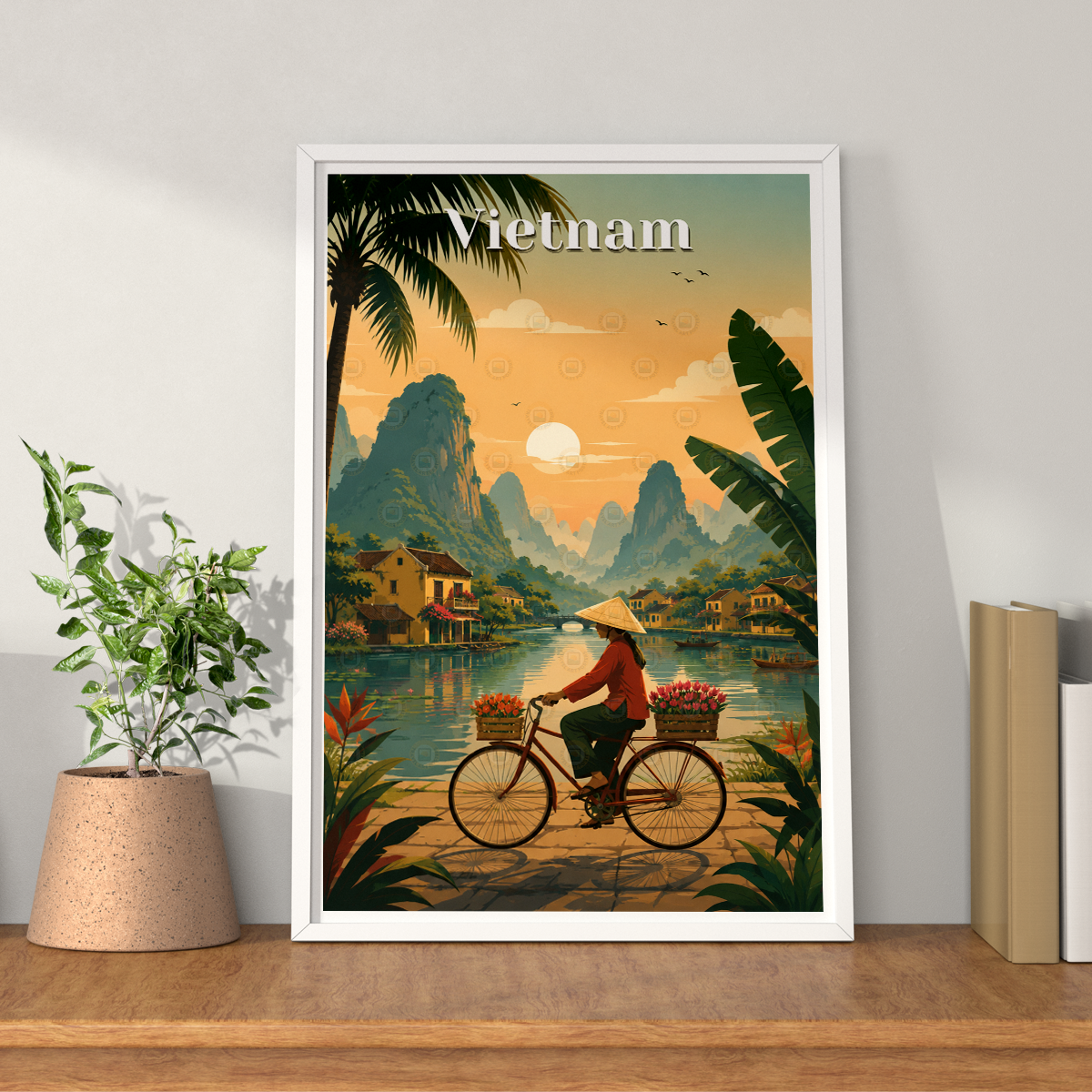 Vietnam - Travel Poster Vintage Style Wall Art Print - Art Print - Travel Art Poster