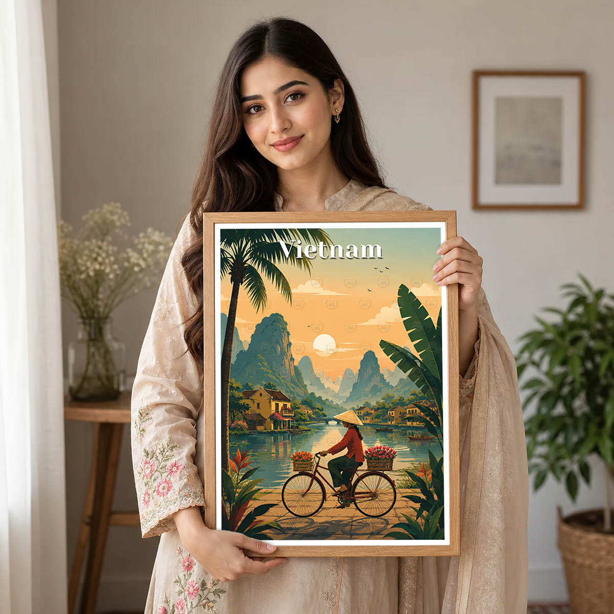 Vietnam - Travel Poster Vintage Style Wall Art Print - Art Print - Travel Art Poster