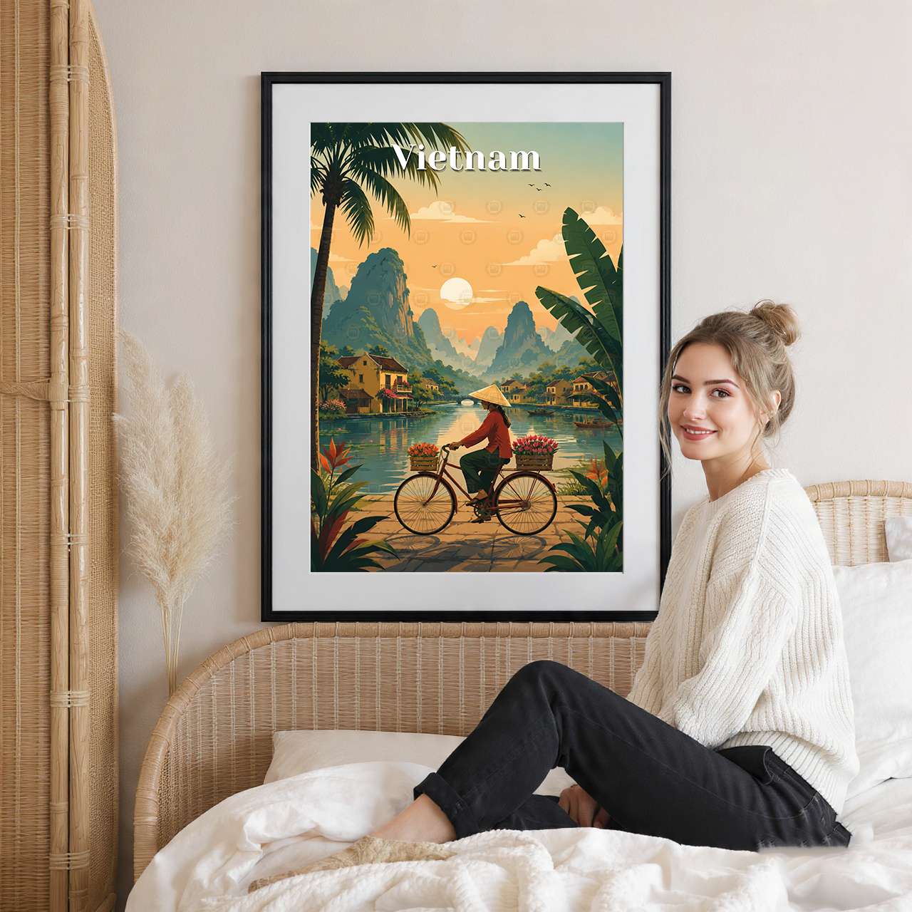 Vietnam - Travel Poster Vintage Style Wall Art Print - Art Print - Travel Art Poster