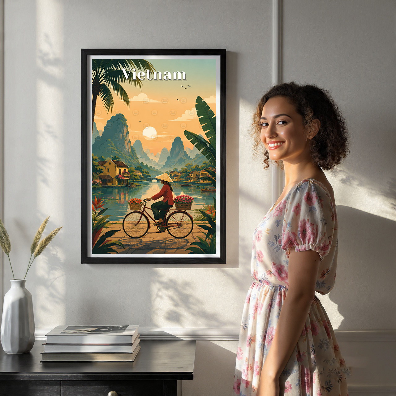 Vietnam - Travel Poster Vintage Style Wall Art Print - Art Print - Travel Art Poster