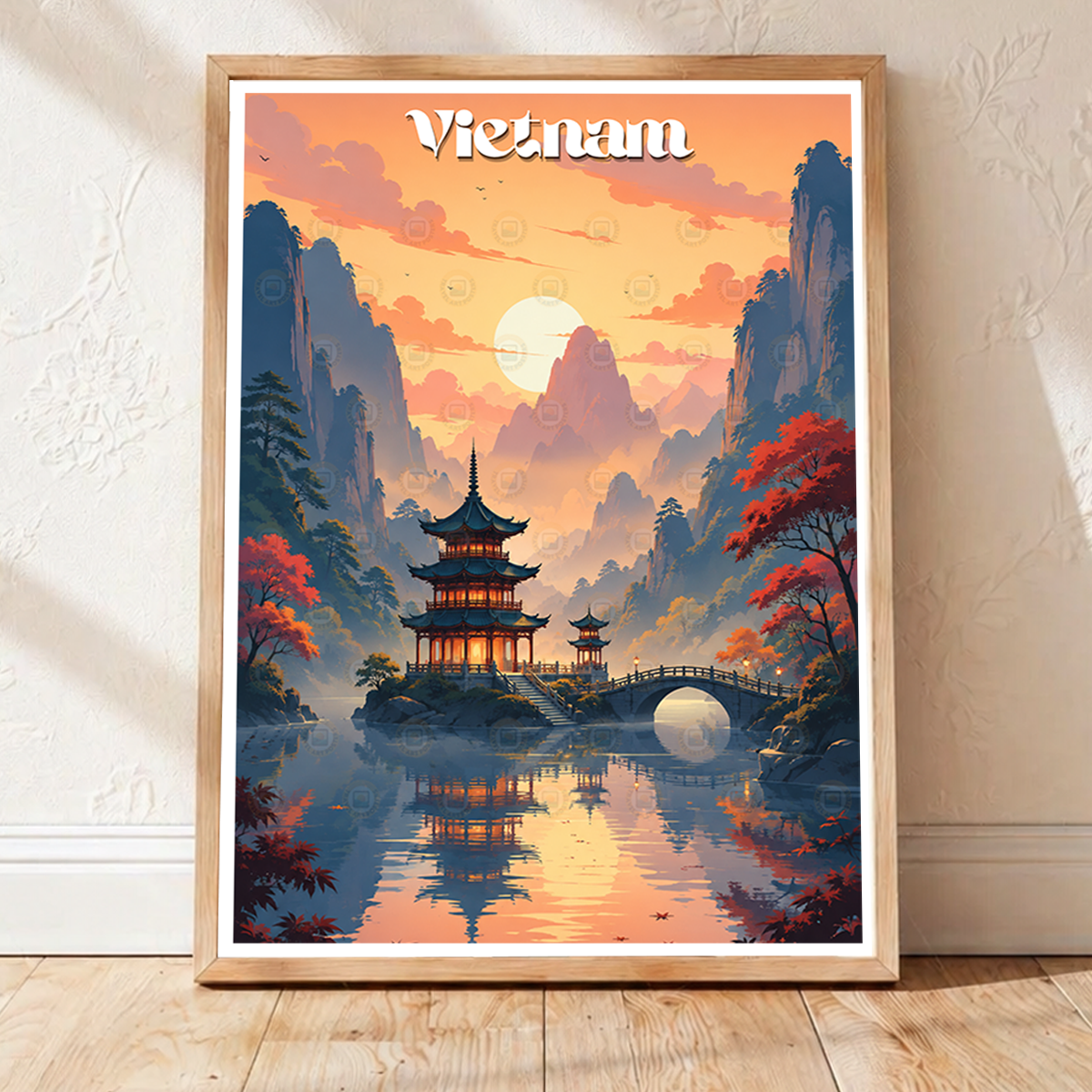 Vietnam - Travel Poster Vintage Style Wall Art Print - Art Print - Travel Art Poster