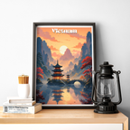 Vietnam - Travel Poster Vintage Style Wall Art Print - Art Print - Travel Art Poster